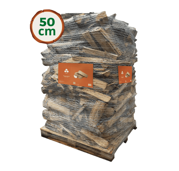 Brennholz 50 cm Wooday – 100 % Laubholz – 2,5 Ster