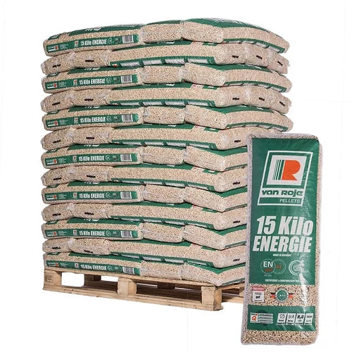 Pellets Van Roje – Palette mit 65 Säcken à 15 kg