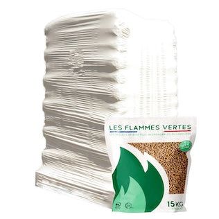 Holzpellets Flammes Vertes – Säcke à 15 kg