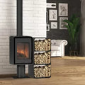 Kaminofen Domino mit Fuß und Holzfach, 3 Ebenen – 8,5 kW