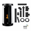 Set raumluftunabhängiger Pelletofen Anna + Koaxial-Rohrset Anschluss hinten – 10 kW
