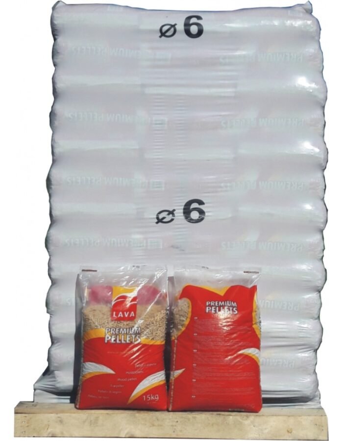 Pellets LAVA 100 % Nadelholz – Palette mit 65 Säcken à 15 kg