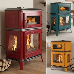Kaminofen mit Backofen Granite Pop – 11 kW