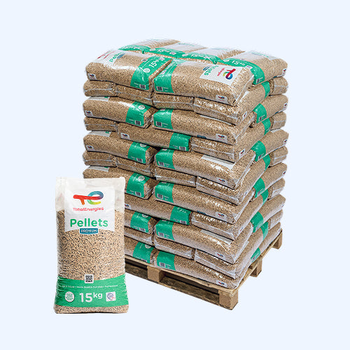 Palette Premium-Pellets im Sack